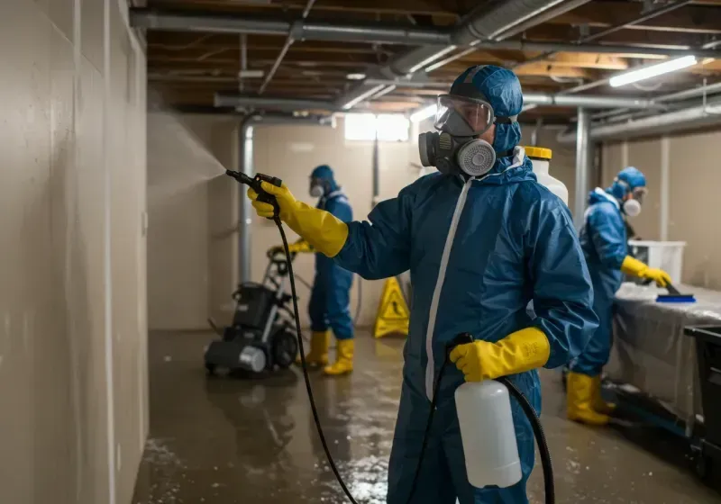 Basement Sanitization and Antimicrobial Treatment process in Madisonville, KY