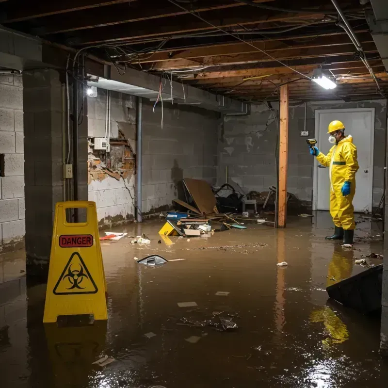 Flooded Basement Electrical Hazard in Madisonville, KY Property