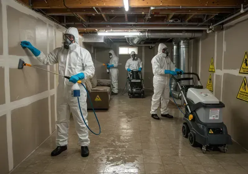 Basement Moisture Removal and Structural Drying process in Madisonville, KY